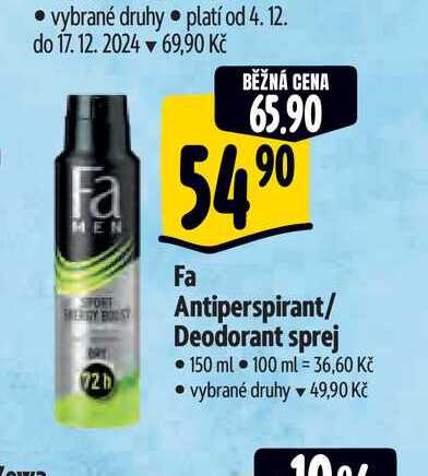   Fa Antiperspirant/ Deodorant sprej 150 ml  