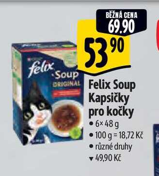  Felix Soup Kapsičky pro kočky • 6×48g 