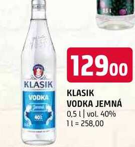 Klasik vodka jemná 0,5l 40%