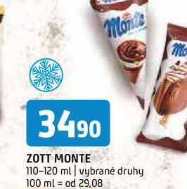 Zott monte 110-120 ml vybrané druhy