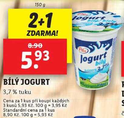 BÍLÝ JOGURT, 150 g