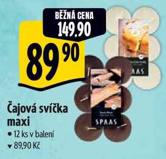 Čajová svíčka maxi, 12 ks v balení 