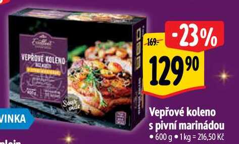 Vepřové koleno s pivní marinádou, 600 g 