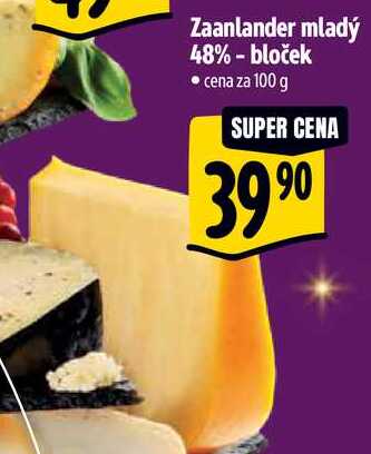 Zaanlander mladý 48% - bloček, cena za 100 g 