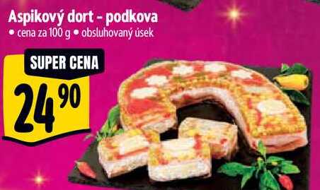 Aspikový dort - podkova, cena za 100 g