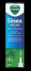 Sinex VICKS® Aloe a Eukalyptus 0,5 mg/ml nosní sprej, roztok 15 ml