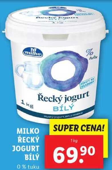 MILKO ŘECKÝ JOGURT BÍLÝ, 1 kg