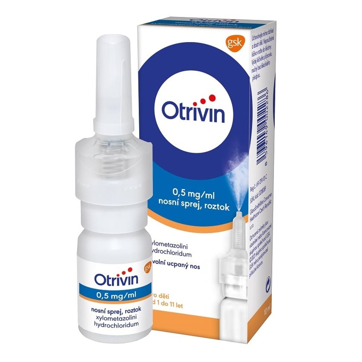 OTRIVIN 0,5MG/ML Nosní sprej, roztok 1X10ML