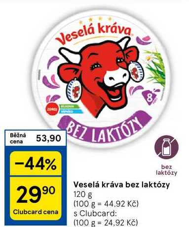 Veselá kráva bez laktózy, 120g 