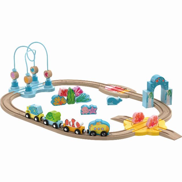 Kidland Železniční sada Montessori mořský svět