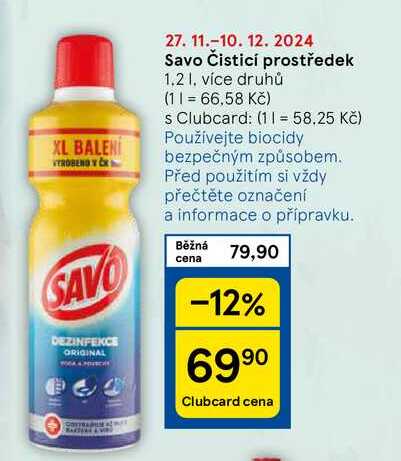 Savo Čisticí prostředek, 1.2 l