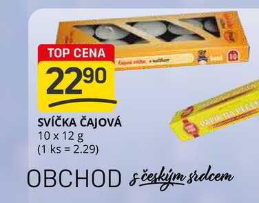 SVÍČKA ČAJOVÁ 10 x 12 g 