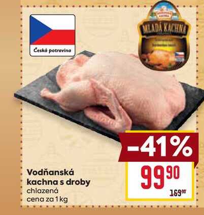 Vodňanská kachna s droby chlazená cena za 1 kg