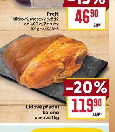 Lidové přední koleno cena za 1 kg