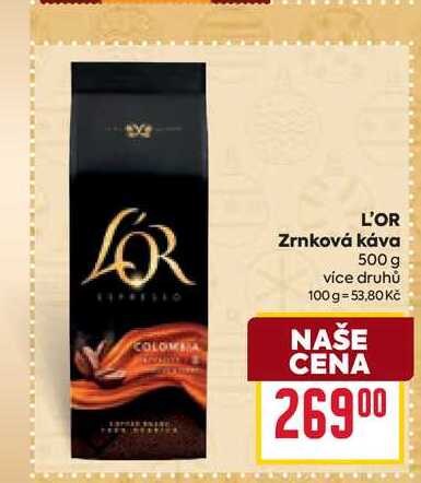 L'OR Zrnková káva 500 g 