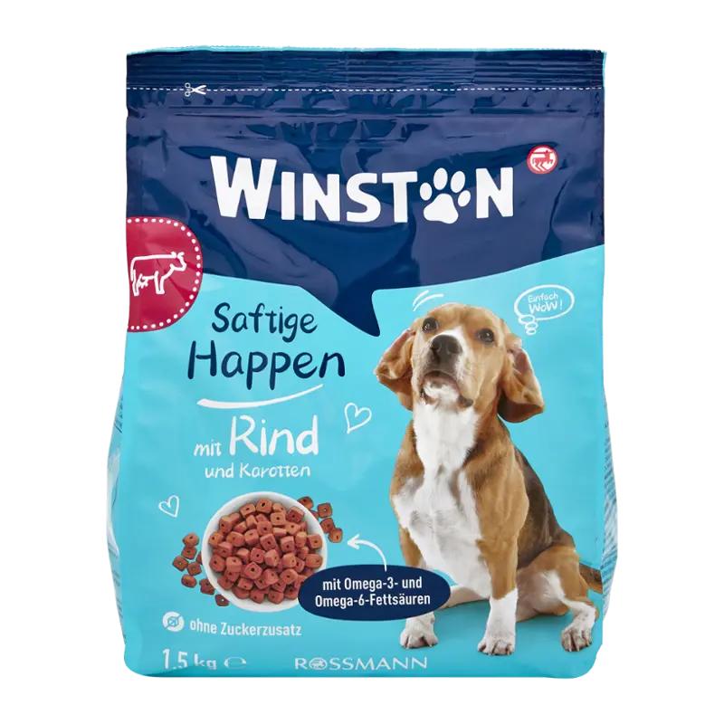 Winston Granule pro psy šťavnaté kousky hovězího s mrkví, 1.5 kg