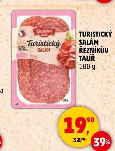 TURISTICKÝ SALÁM ŘEZNÍKŮV TALÍŘ, 100 g 