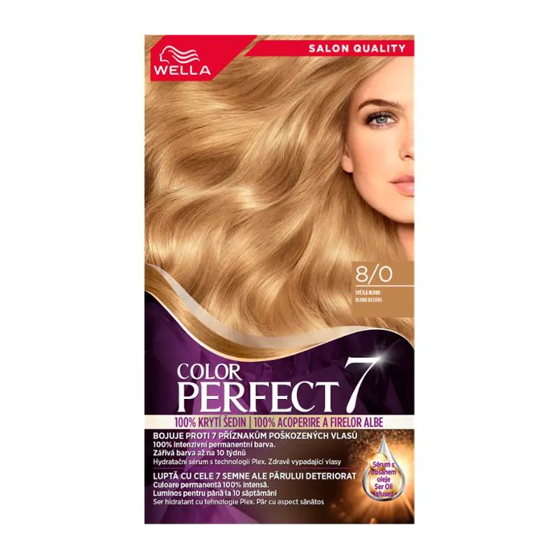 Wella Barva na vlasy Color Perfect 8/0 light blonde, 1 ks