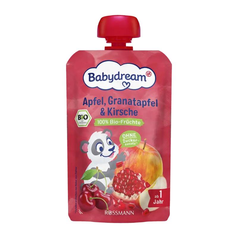 Babydream BIO Ovocná kapsička jablko, granátové jablko, třešeň, 100 g