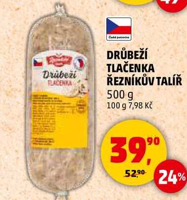 DRŮBEŽÍ TLAČENKA ŘEZNÍKŮV TALÍŘ, 500 g