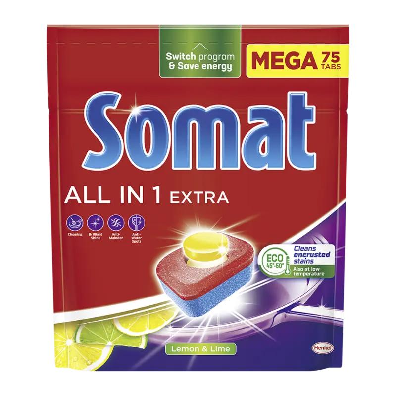 Somat Kapsle do myčky All in 1 Extra Lemon & Lime, 75 ks