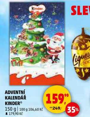 ADVENTNÍ KALENDÁŘ KINDER, 150 g 