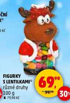 FIGURKY S LENTILKAMI různé druhy, 100 g 