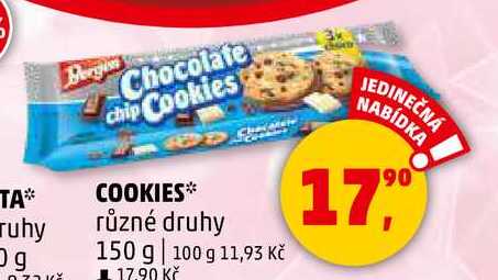 COOKIES různé druhy, 150 g 