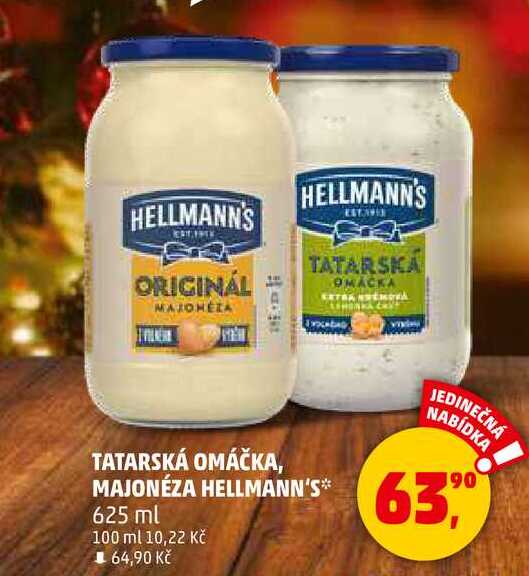 HELLMANN'S TATARSKA ORIGINÁL OMÁČKA, 625 ml