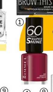 Rimmel 60 seconds lak na nehty, vybrané druhy