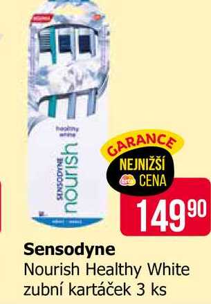 SENSODYNE Nourish Healthy White zubní kartáček 3 ks 