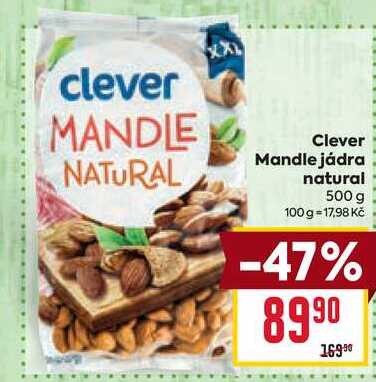 Clever Mandle jádra natural 500 g