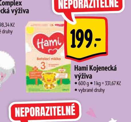   Hami Kojenecká výživa 600 g 