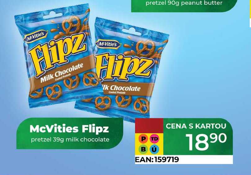 McVities Flipz pretzel 39g milk chocolate 