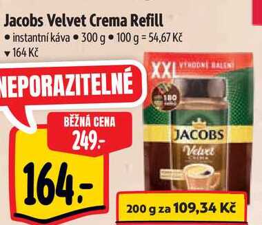 Jacobs Velvet Crema Refill, 300 g