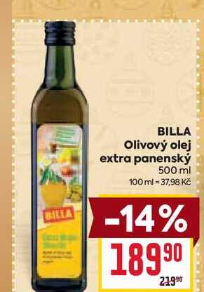 BILLA Olivový olej extra panenský 500 ml