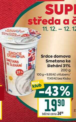 Srdce domova smetana ke šlehání 31% 200ml