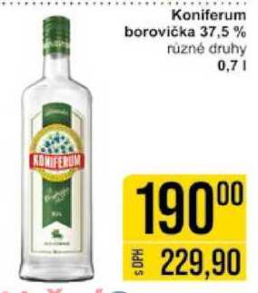 Koniferum borovička 37,5 % různé druhy 0,7l