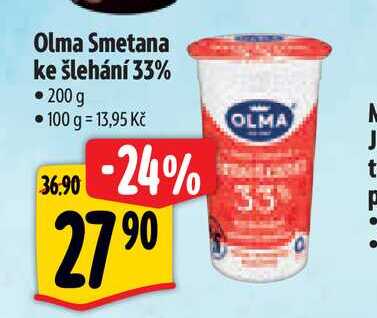 Olma Smetana ke šlehání 33% • 200 g 