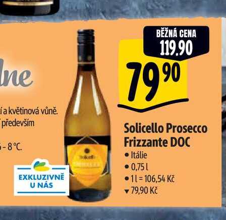   Solicello Prosecco Frizzante DOC  0,75 l