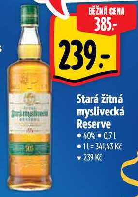 Stará žitná myslivecká Reserve, 0,7 l