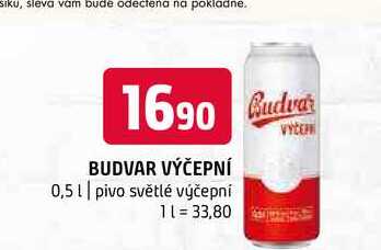 Budweiser Budvar světlé výčepní pivo 0,5l 