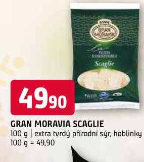 Gran moravia scalie 100 g extra tvrdý přírodní sýr, hoblinky