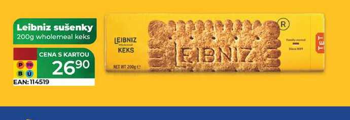 Leibniz sušenky 200g wholemeal keks  