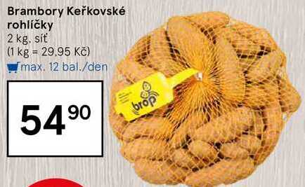 Brambory Keřkovské rohlíčky, 2 kg. síť 