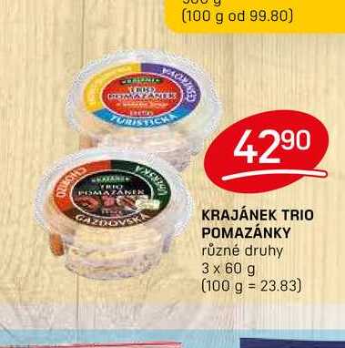 KRAJÁNEK TRIO POMAZÁNKY různé druhy 3 x 60 g 