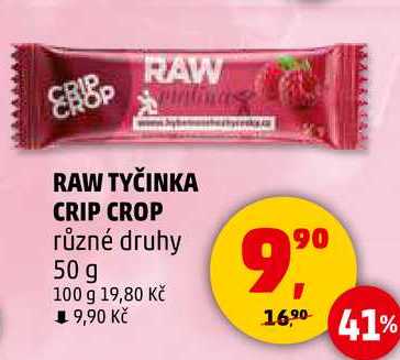 RAW TYČINKA CRIP CROP různé druhy, 50 g