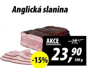 Anglická slanina, 100 g