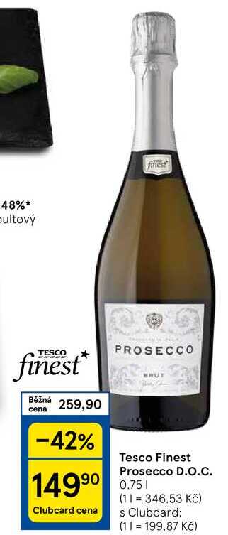 Tesco Finest Prosecco D.O.C., 0,75 l