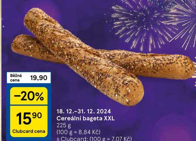 Cereální bageta XXL, 225 g